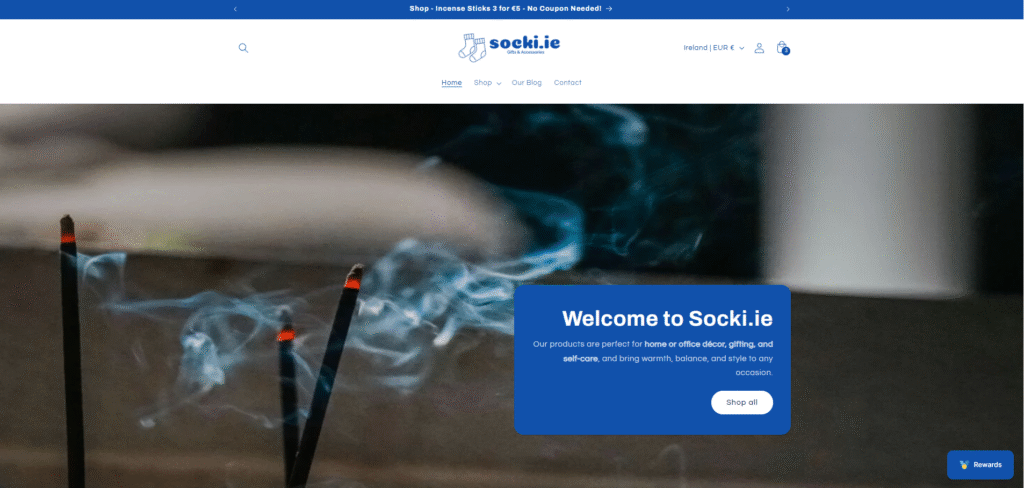 Screenshot of Socki.ie
